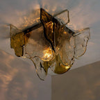 Ceiling Lamp Hand-Blown Gradient Glass Dimmable Warm Glow