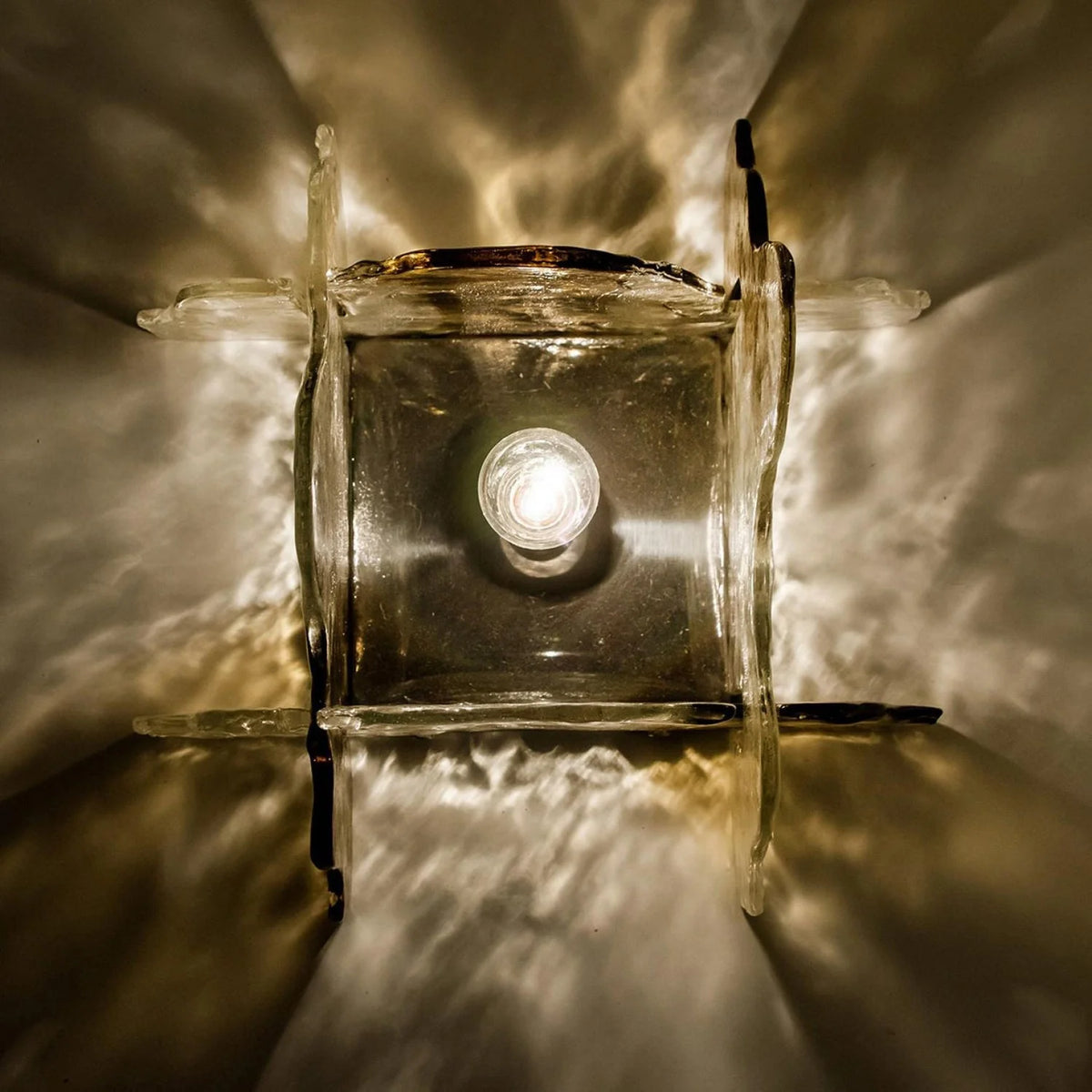 Ceiling Lamp Hand-Blown Gradient Glass Dimmable Warm Glow