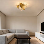 Ceiling Lamp Hand-Blown Gradient Glass Dimmable Warm Glow
