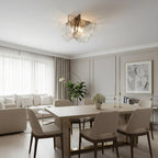 Ceiling Lamp Hand-Blown Gradient Glass Dimmable Warm Glow