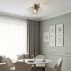 Ceiling Lamp Hand-Blown Gradient Glass Dimmable Warm Glow