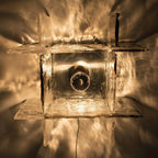 Ceiling Lamp Hand-Blown Ice-Effect Glass Dimmable