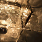 Ceiling Lamp Hand-Blown Ice-Effect Glass Dimmable