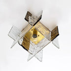 Ceiling Lamp Hand-Blown Ice-Effect Glass Dimmable