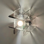 Ceiling Lamp Hand-Blown Ice-Effect Glass Dimmable