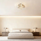 Ceiling Lamp Hand-Blown Ice-Effect Glass Dimmable