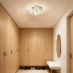 Ceiling Lamp Hand-Blown Ice-Effect Glass Dimmable