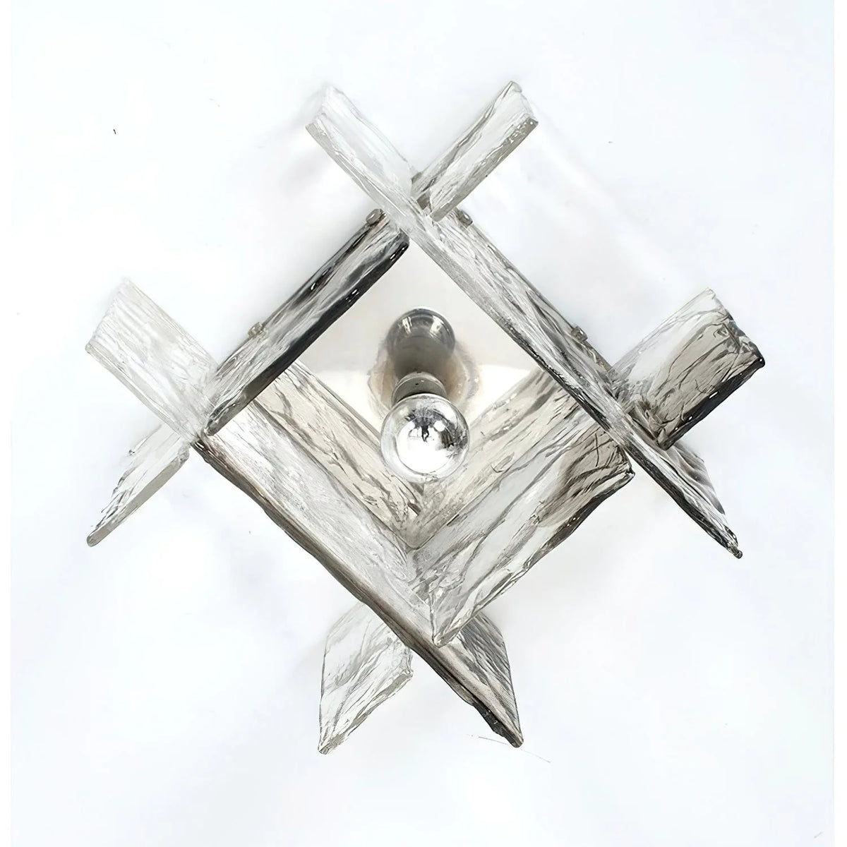 Ceiling Lamp Hand-Blown Ice-Effect Glass Dimmable
