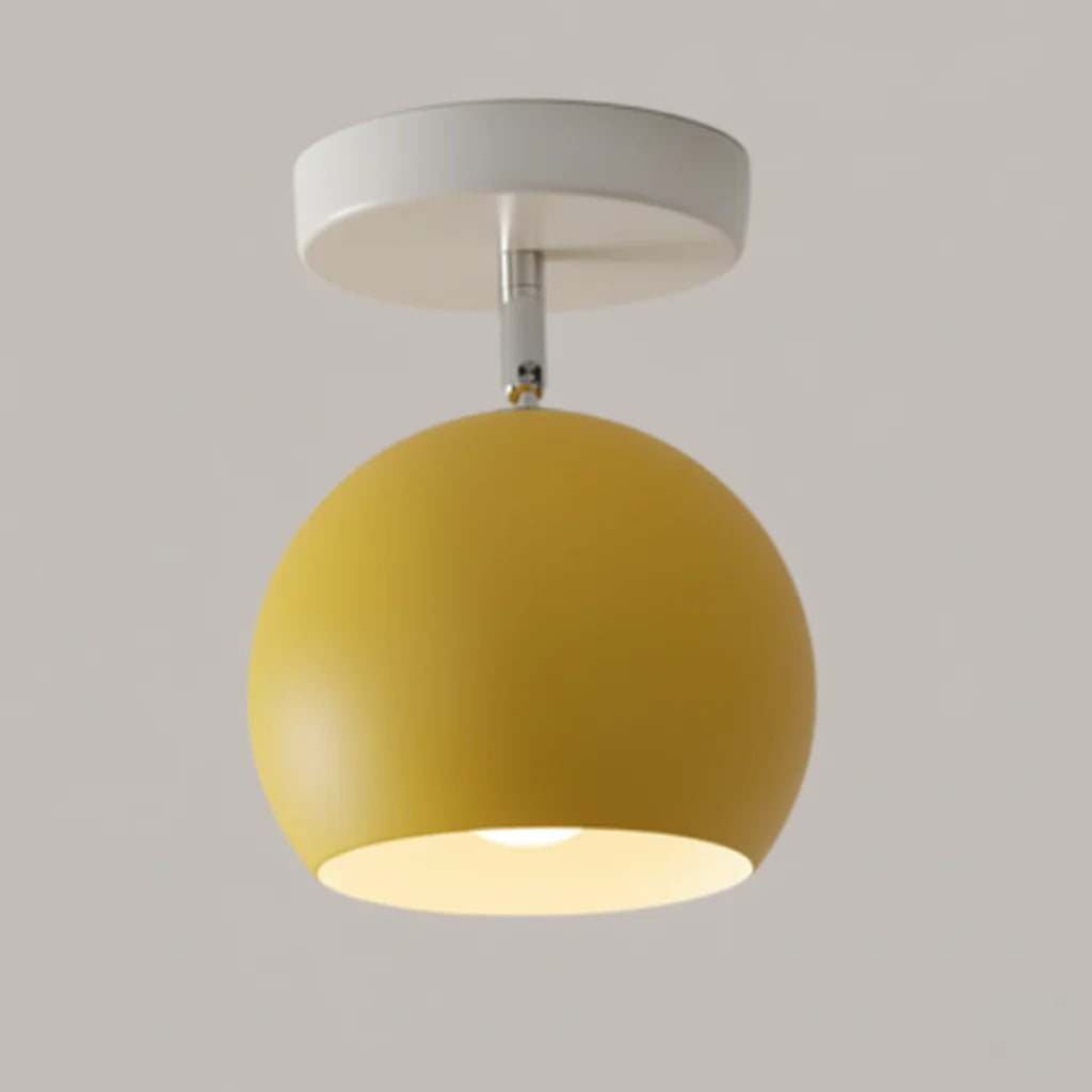 Ceiling Lamp Iron Frame Wood Accents E26 Socket