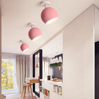 Ceiling Lamp Iron Frame Wood Accents E26 Socket