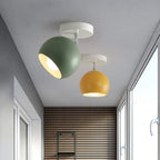 Ceiling Lamp Iron Frame Wood Accents E26 Socket