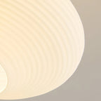 Ceiling Lamp Japandi Semi-Flush Solid Wood & Glass