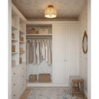 Ceiling Lamp Linen Shade Golden Iron Frame