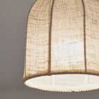 Ceiling Lamp Linen Shade Golden Iron Frame
