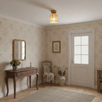 Ceiling Lamp Linen Shade Golden Iron Frame
