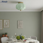 Ceiling Lamp Milk Glass Semi-Flush Soft Diffusing