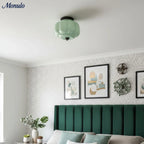 Ceiling Lamp Milk Glass Semi-Flush Soft Diffusing