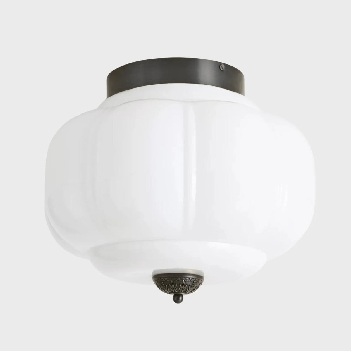 Ceiling Lamp Milk Glass Semi-Flush Soft Diffusing