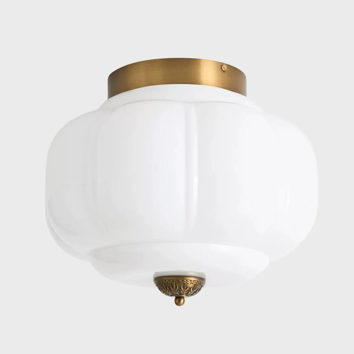 Ceiling Lamp Milk Glass Semi-Flush Soft Diffusing