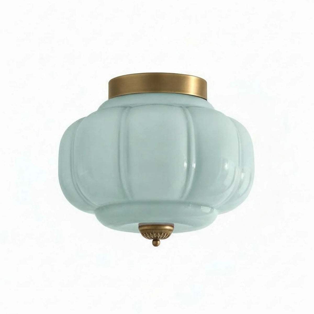Ceiling Lamp Milk Glass Semi-Flush Soft Diffusing