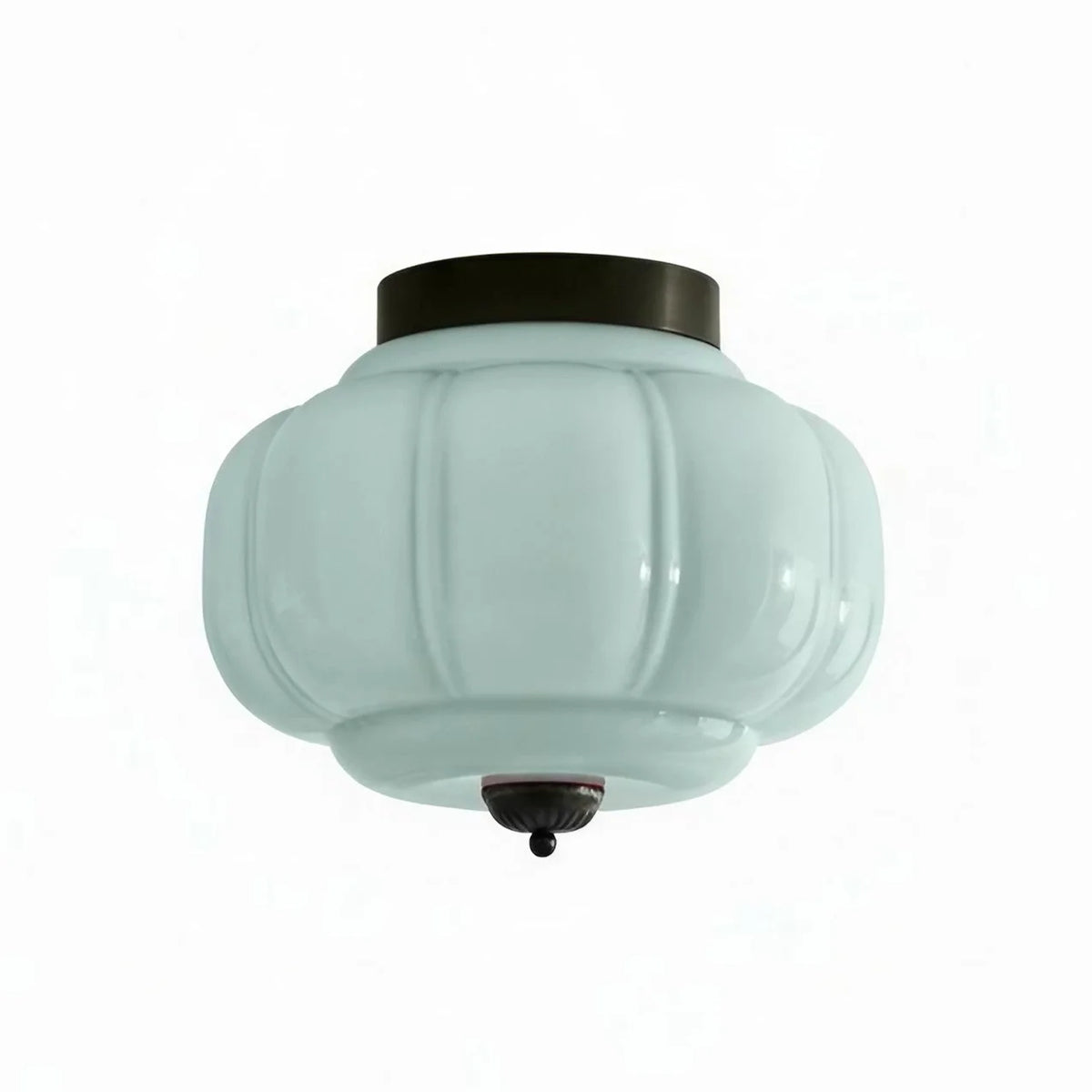 Ceiling Lamp Milk Glass Semi-Flush Soft Diffusing