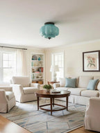 Ceiling Lamp Milk Glass Semi-Flush Soft Diffusing