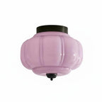 Ceiling Lamp Milk Glass Semi-Flush Soft Diffusing