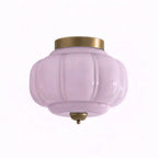Ceiling Lamp Milk Glass Semi-Flush Soft Diffusing
