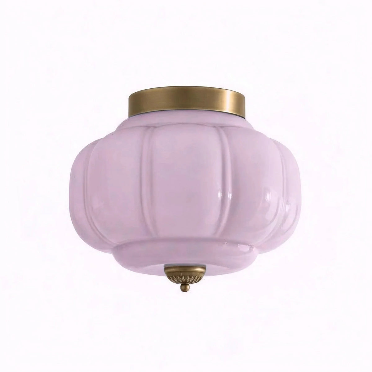Ceiling Lamp Milk Glass Semi-Flush Soft Diffusing