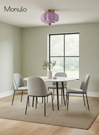 Ceiling Lamp Milk Glass Semi-Flush Soft Diffusing
