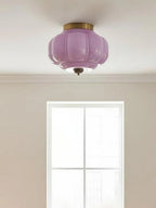 Ceiling Lamp Milk Glass Semi-Flush Soft Diffusing
