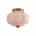Ceiling Lamp Milk Glass Semi-Flush Soft Diffusing