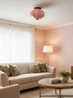 Ceiling Lamp Milk Glass Semi-Flush Soft Diffusing