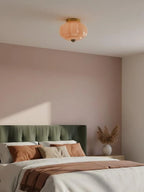 Ceiling Lamp Milk Glass Semi-Flush Soft Diffusing