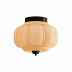 Ceiling Lamp Milk Glass Semi-Flush Soft Diffusing