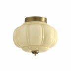 Ceiling Lamp Milk Glass Semi-Flush Soft Diffusing
