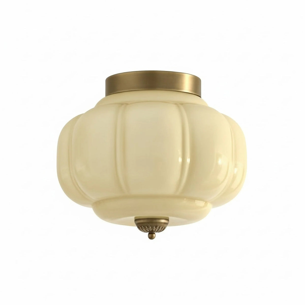 Ceiling Lamp Milk Glass Semi-Flush Soft Diffusing
