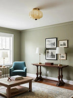 Ceiling Lamp Milk Glass Semi-Flush Soft Diffusing