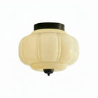 Ceiling Lamp Milk Glass Semi-Flush Soft Diffusing