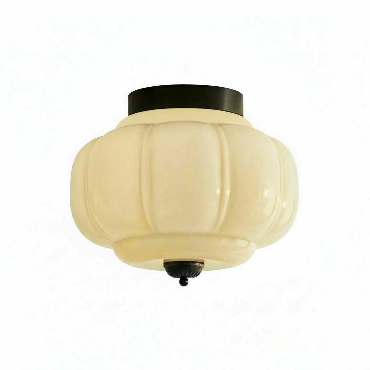 Ceiling Lamp Milk Glass Semi-Flush Soft Diffusing