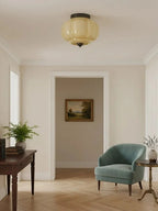 Ceiling Lamp Milk Glass Semi-Flush Soft Diffusing
