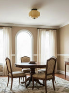 Ceiling Lamp Milk Glass Semi-Flush Soft Diffusing