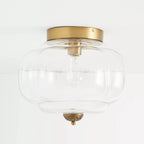 Ceiling Lamp Milk Glass Semi-Flush Soft Diffusing