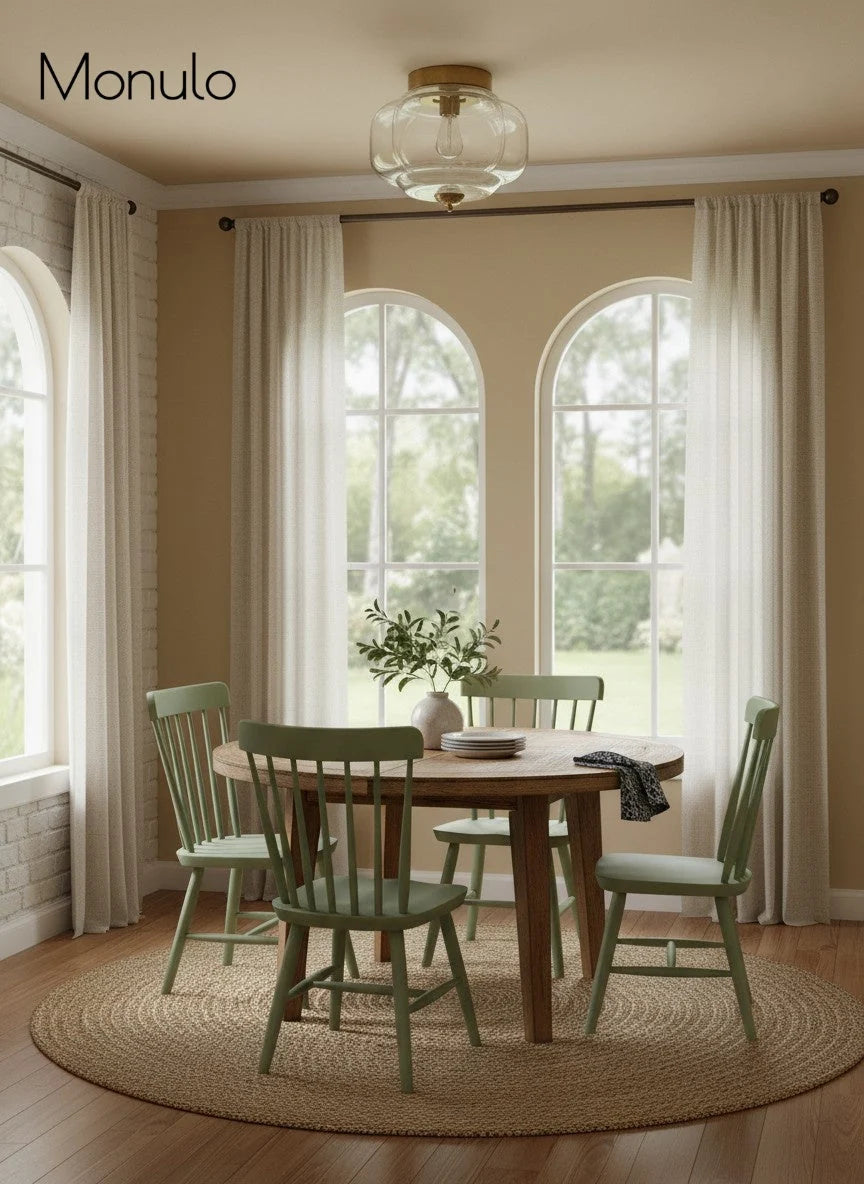 Ceiling Lamp Milk Glass Semi-Flush Soft Diffusing