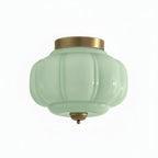 Ceiling Lamp Milk Glass Semi-Flush Soft Diffusing