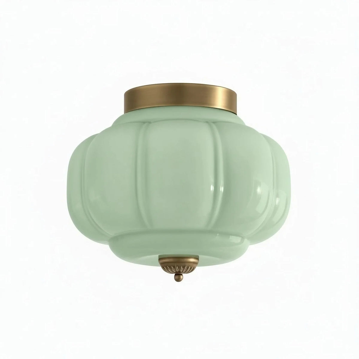 Ceiling Lamp Milk Glass Semi-Flush Soft Diffusing