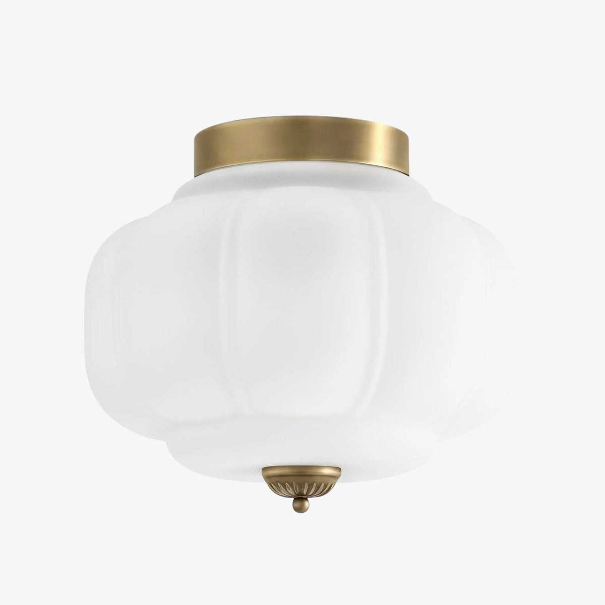 Ceiling Lamp Milk Glass Semi-Flush Soft Diffusing