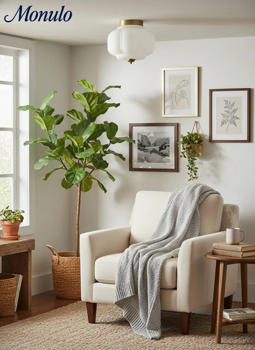 Ceiling Lamp Milk Glass Semi-Flush Soft Diffusing