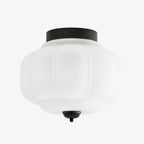 Ceiling Lamp Milk Glass Semi-Flush Soft Diffusing