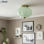Ceiling Lamp Milk Glass Semi-Flush Soft Diffusing